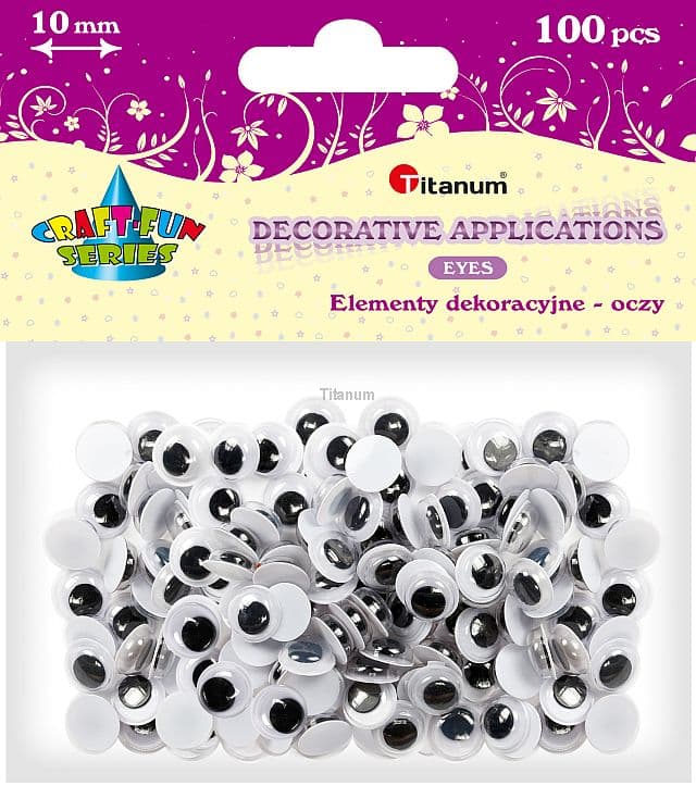 Titanum titanová očička 10 mm sada 100 kusů scrapbooking