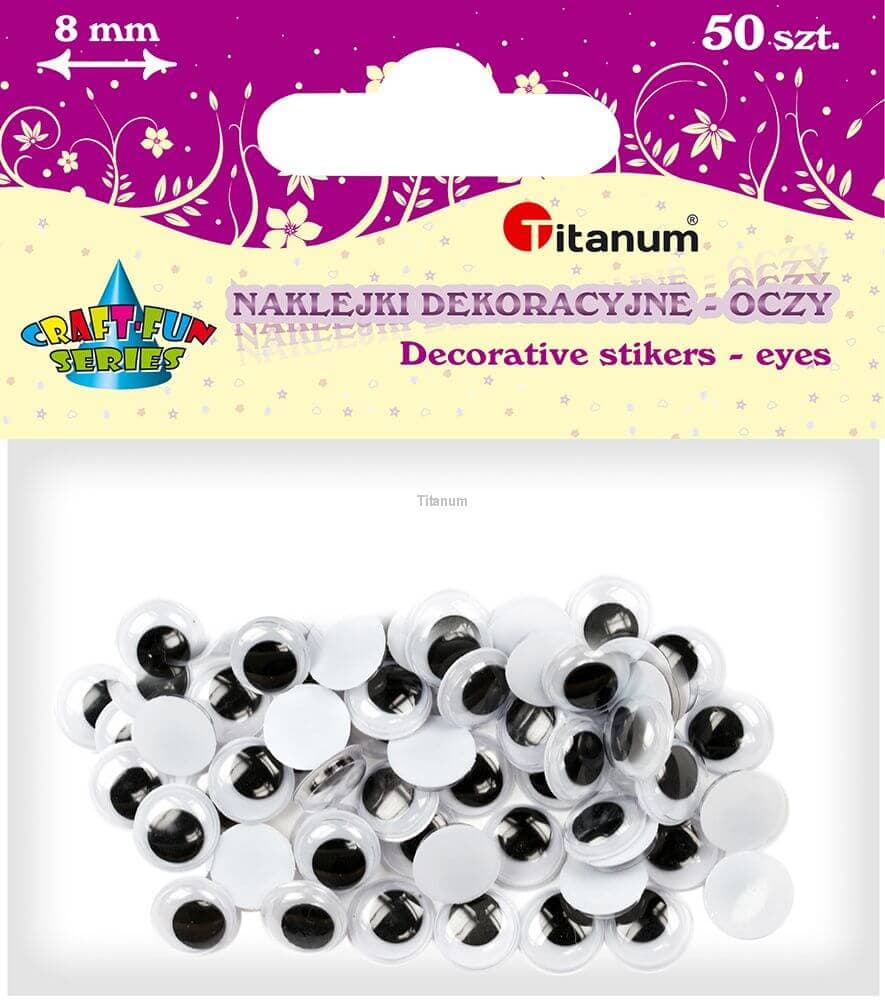 Titanum titanová očička 8 mm sada 50 kusů
