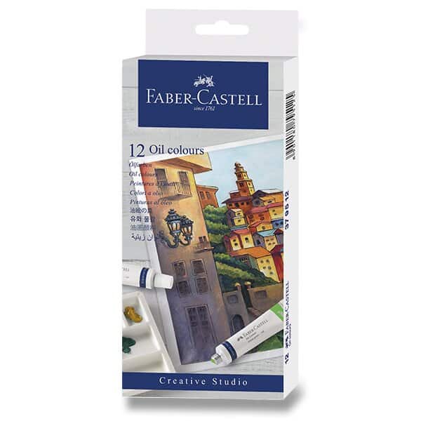 Faber-Castell olejové barvy sada 12 barev 9 ml