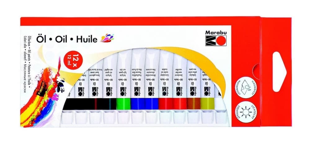 Marabu olejové barvy sada 12 barev po 12 ml