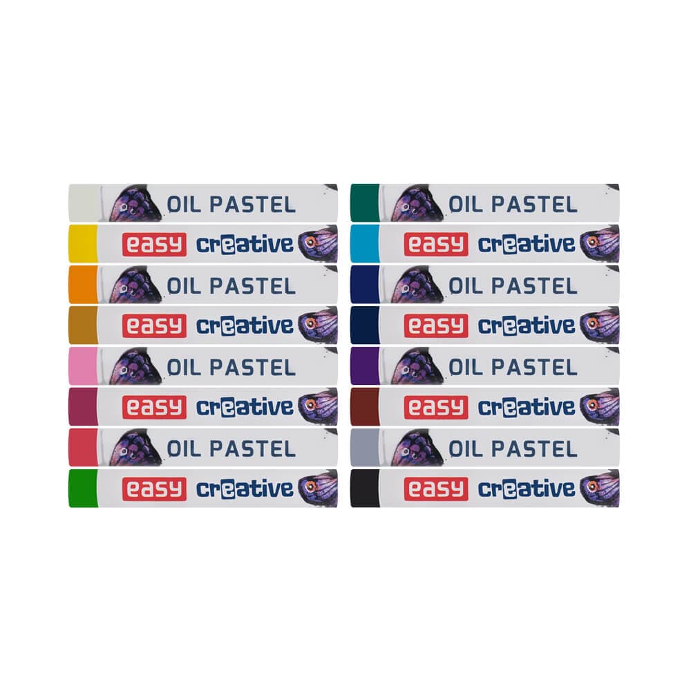 Olejové pastely Easy Art rozložená sada 16 barev