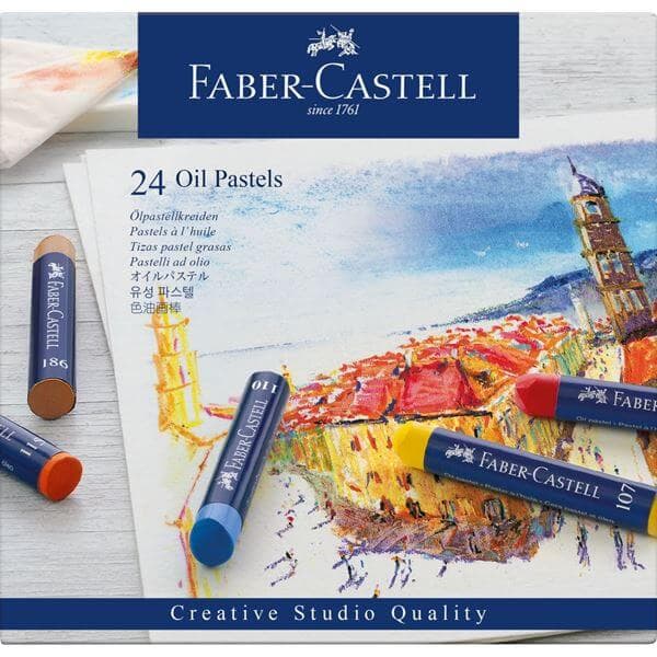 Faber-Castell olejové pastely sada 24 základních barev