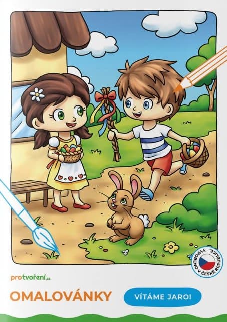 Pro tvoření Omalovánky A5 Vítáme jaro přední strana