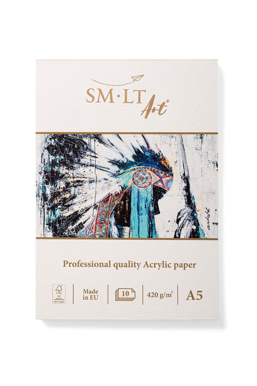 SM.LT blok papíru na akrylovou malbu A5 420g
