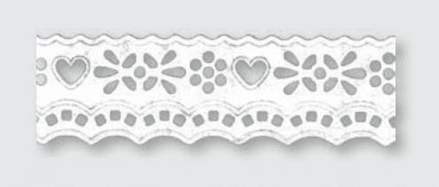 Heyda papírová samolepící krajka 17 mm vzor vlny