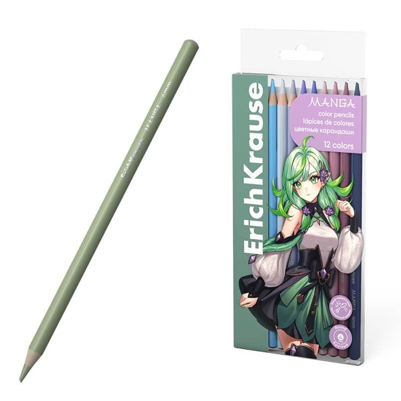 ErichKrause Manga brilantní pastelky sada 12 barev kulaté