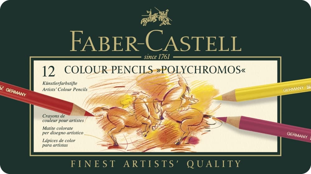 Faber-Castell Polychromos sada 12 uměleckých pastelek nejvyšší kvality