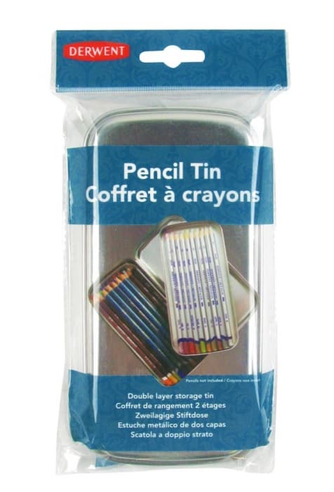 Derwent kovový penál 2300582 detail kvalitního provedení