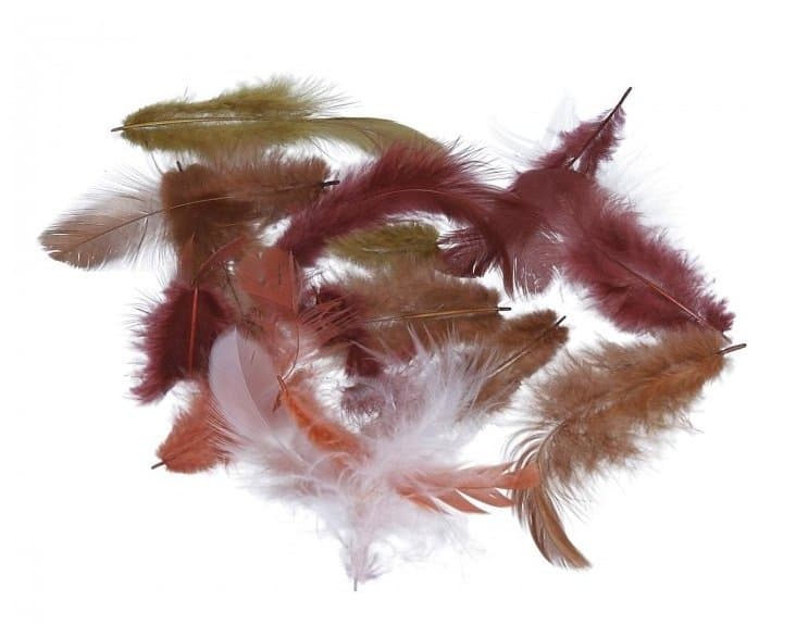 Peříčka Titanum 10 g hnědé tóny pro kreativní tvoření