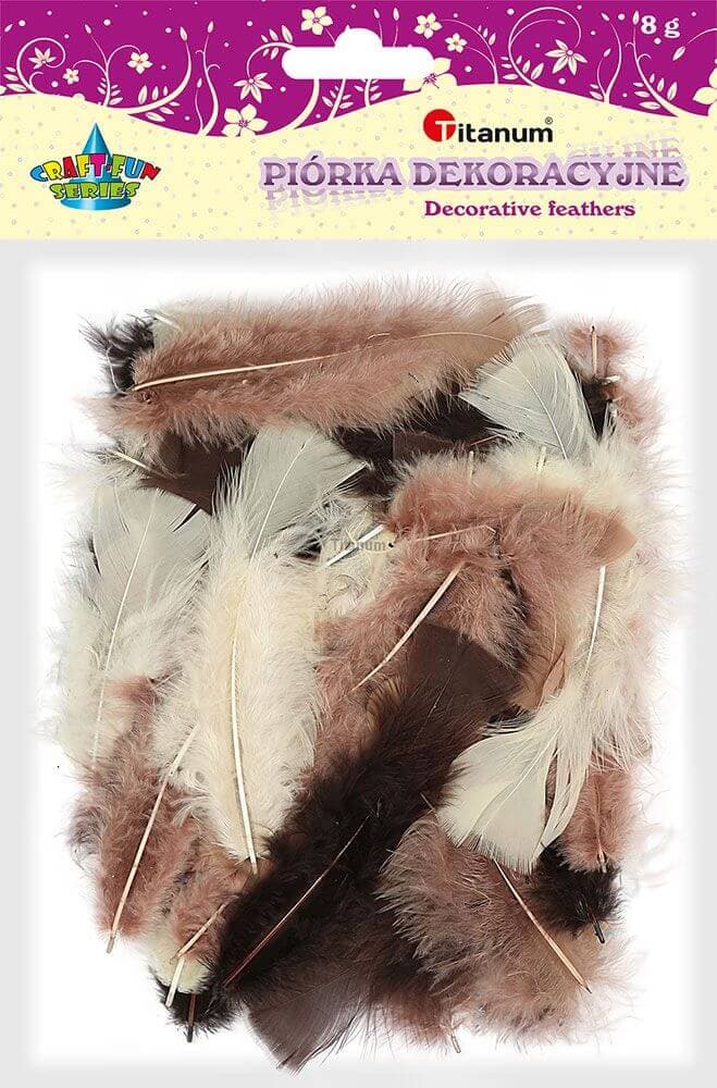 Titanum peříčka mix hnědá béžová scrapbooking 8g
