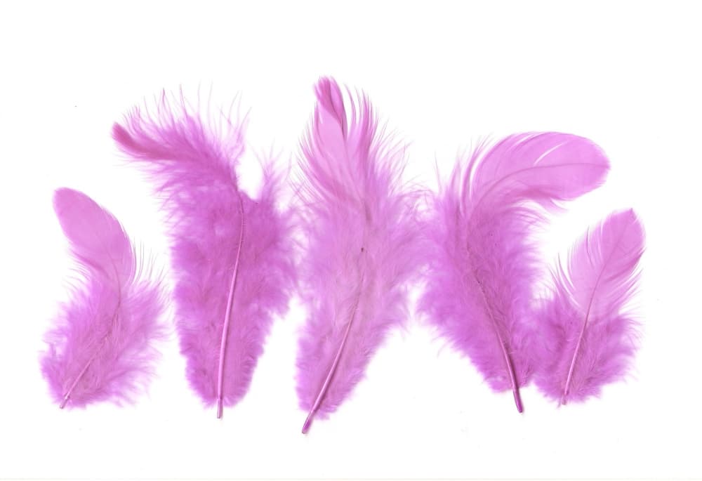 Sytě růžová dekorativní peříčka 6-10 cm 10g kreativní tvoření