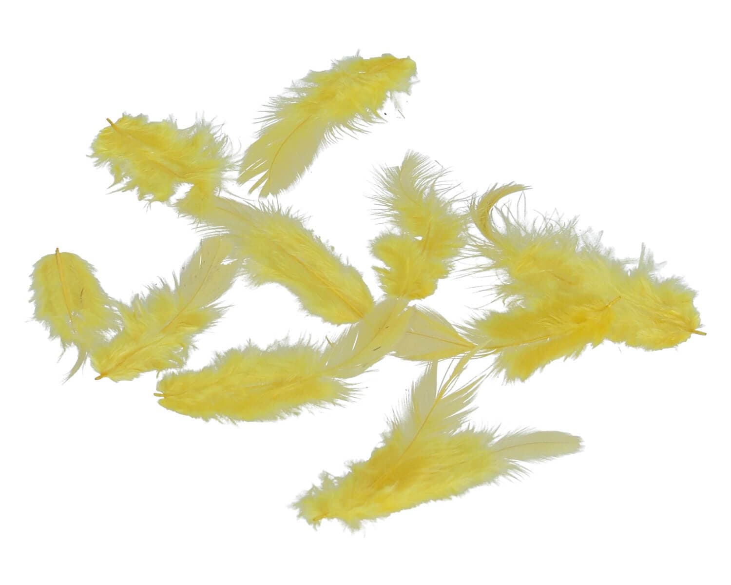 Žlutá dekorativní peříčka Titanum 10 g kreativní tvoření