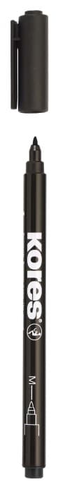 Permanentní popisovač Kores M černý 1 mm jednotlivě