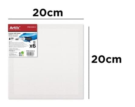 Artix PP98-1824-6 bavlněné malířské plátno 18x24 cm sada 6 kusů