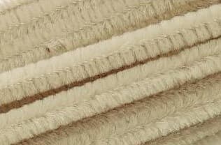 Heyda plyšový drát béžový 8 mm sada 10 ks