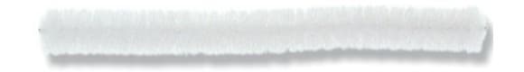 Heyda bílý plyšový drát 8 mm 50 cm sada