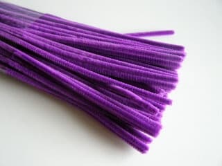 Heyda fialový plyšový drát 8 mm 50 cm sada