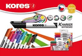 Kores černý popisovač jednotlivě prodávaný fix 3 mm