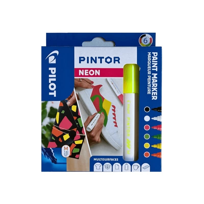 Pilot PINTOR M 1,4 mm sada neonových fluorescenčních popisovačů