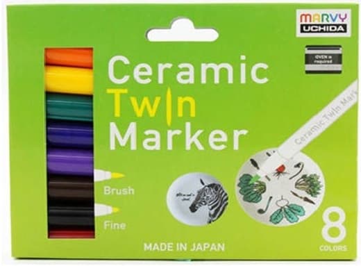 Marvy popisovače na keramiku sada 8 barevných kusů