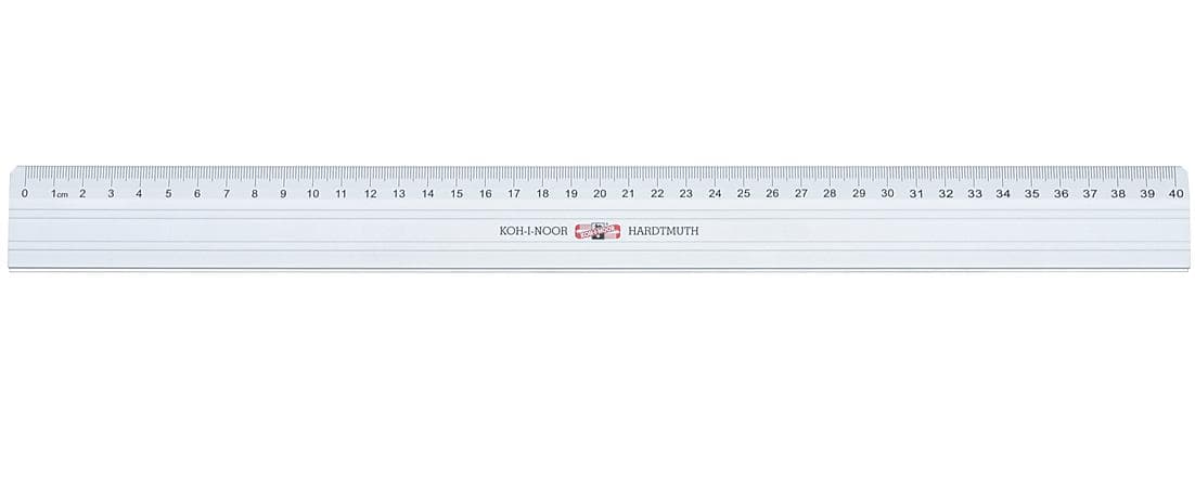 Koh-i-Noor hliníkové řezací pravítko 40cm čelní pohled