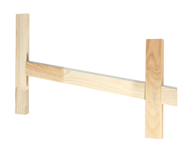 Detail smrkové příčky pro malířský rám Kocierz 50 cm