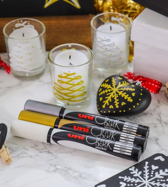 Uni PWE-5M chalk marker psaní na tmavou tabuli