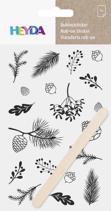 Heyda černý propisot větvičky 10x19 cm kreativní dekorování