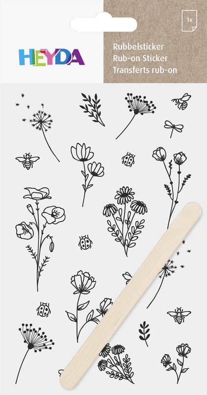 Heyda černý Propisot louka 10x19 cm kreativní dekorace