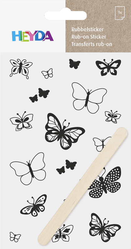 Heyda černý propisot s motivem motýlů 10x19 cm