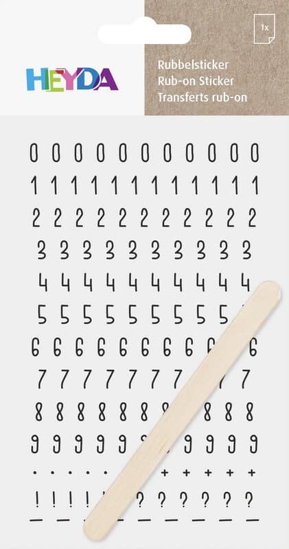 Heyda Propisot černý šablona čísel 10x19 cm