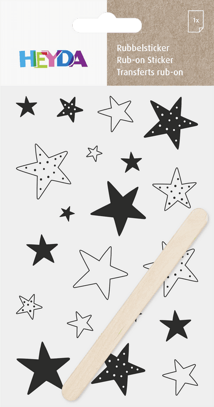 Heyda černý Propisot s hvězdami 10x19 cm