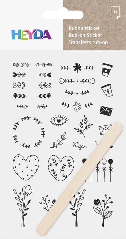 Heyda Propisot černý 10x19 cm s ornamenty