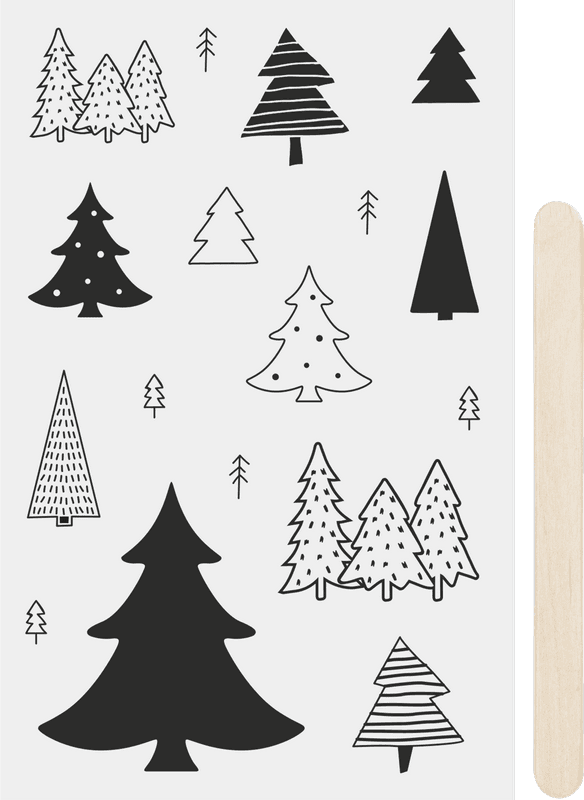 Detail černého propisotu Heyda vzor stromů zblízka