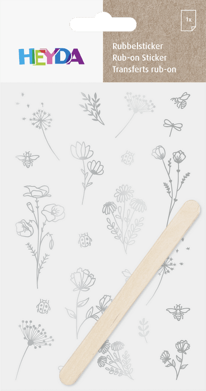 Heyda stříbrný propisot louka formát 10x19 cm