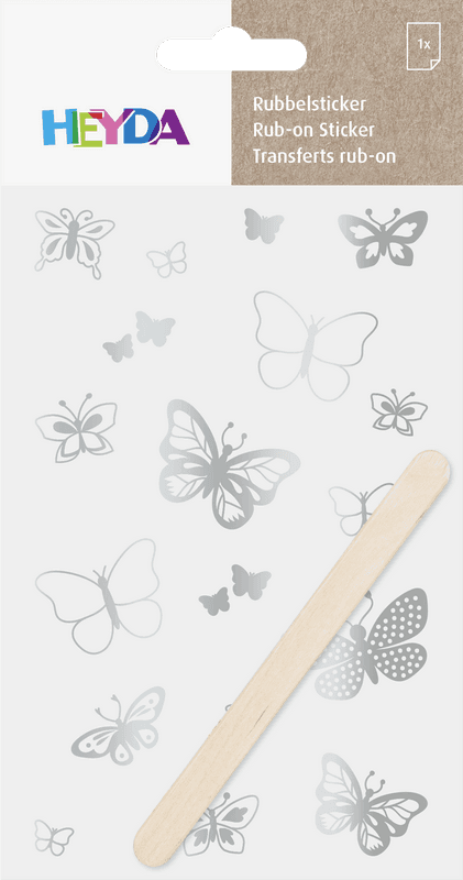 Heyda Propisot stříbrný motýli formát 10x19 cm
