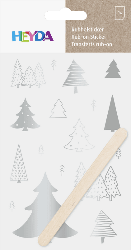 Heyda stříbrný propisot se stromy 10x19 cm