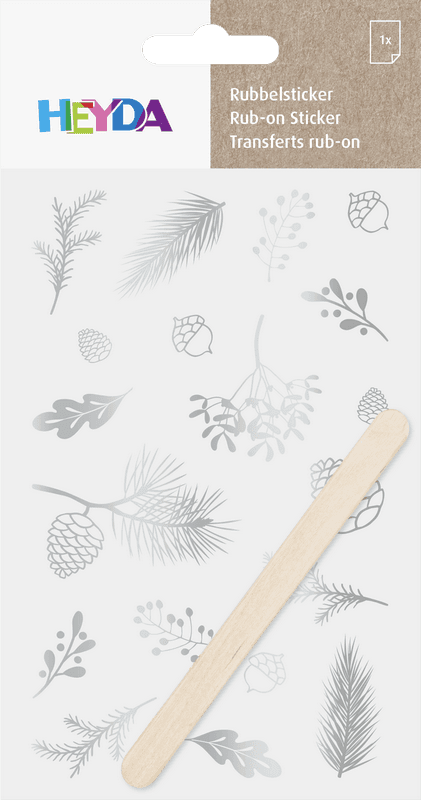 Heyda stříbrný propisot větvičky 10x19 cm dekorace