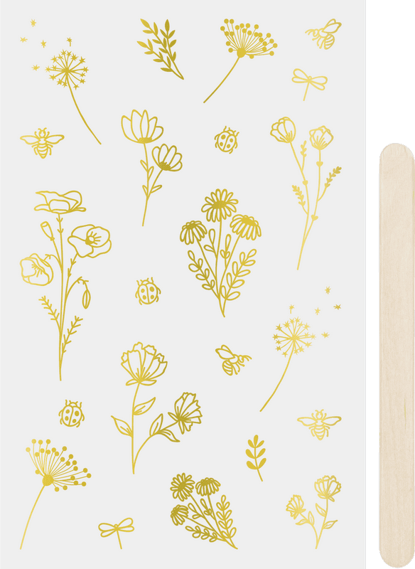 Detail zlatého propisotu Heyda louka kreativní tvoření