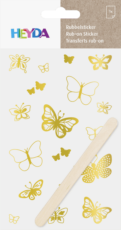 Heyda zlatý propisot s motivem motýlů 10x19 cm