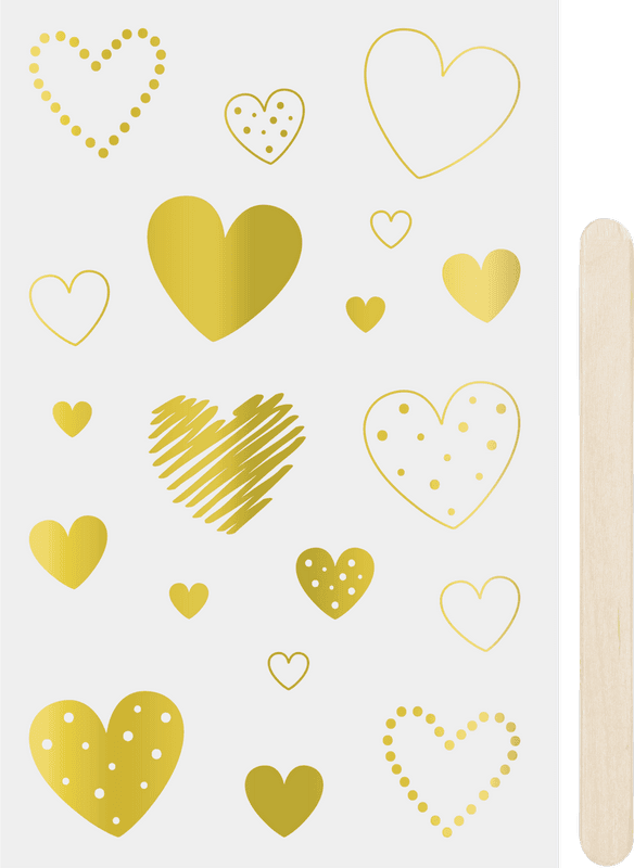 Detail zlatého Propisotu Heyda srdce kreativní tvoření