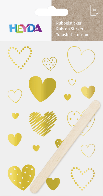 Heyda zlatý Propisot srdce 10x19 cm dekorace