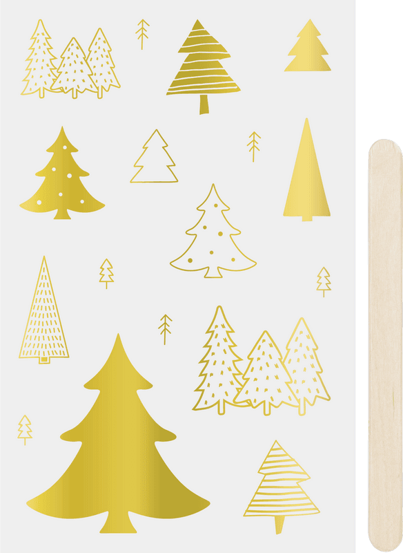 Detail zlatého Propisotu Heyda s motivem stromů