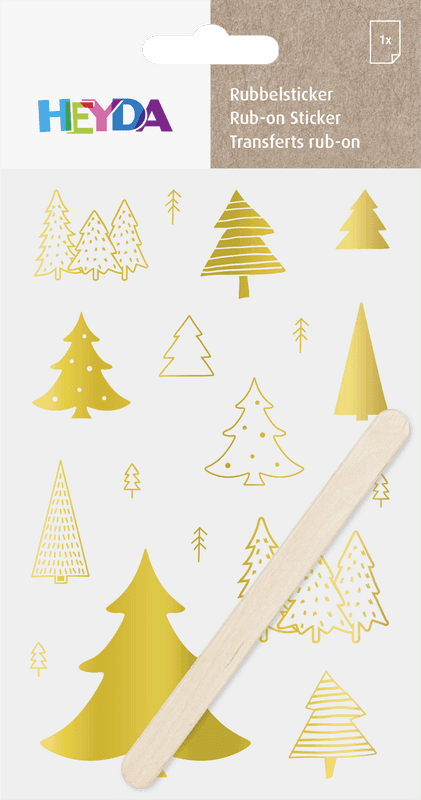 Heyda zlatý Propisot se stromy 10x19 cm