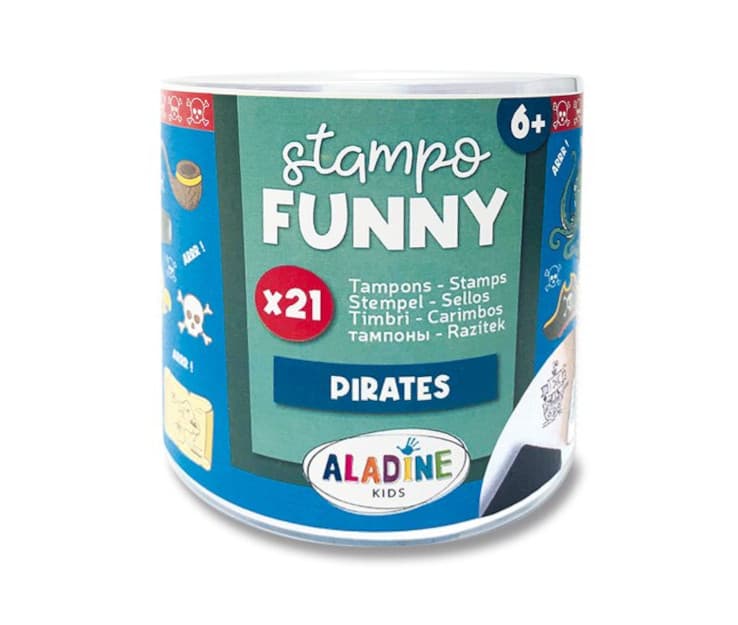 Aladine Stampo Funny razítka Piráti sada 21 kusů