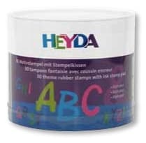 Detail razítek Heyda Abeceda písmena a znaky