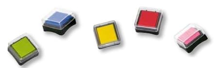 Heyda červený razítkovací polštářek 3×3 cm pohled zepředu