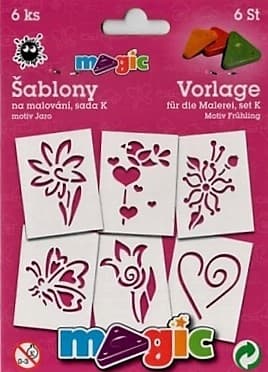 Magic šablony papírové sada jaro 6 kusů