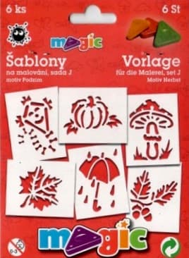 Magic šablony papírové sada Podzim 6 kusů přední pohled