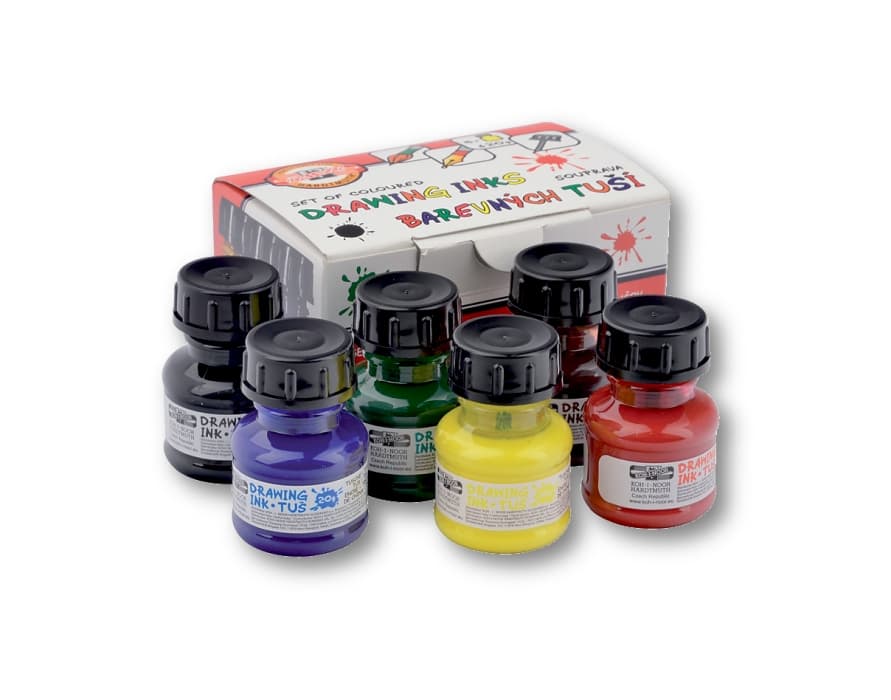 Koh-i-Noor sada barevných tuší 6 x 20 g